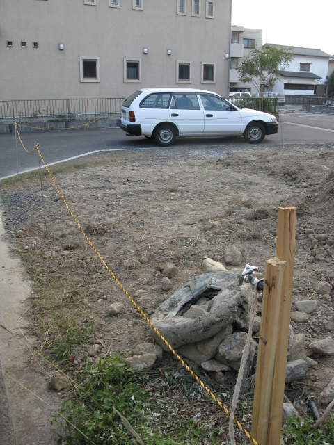 戸建て住宅販売用野立て看板の設置