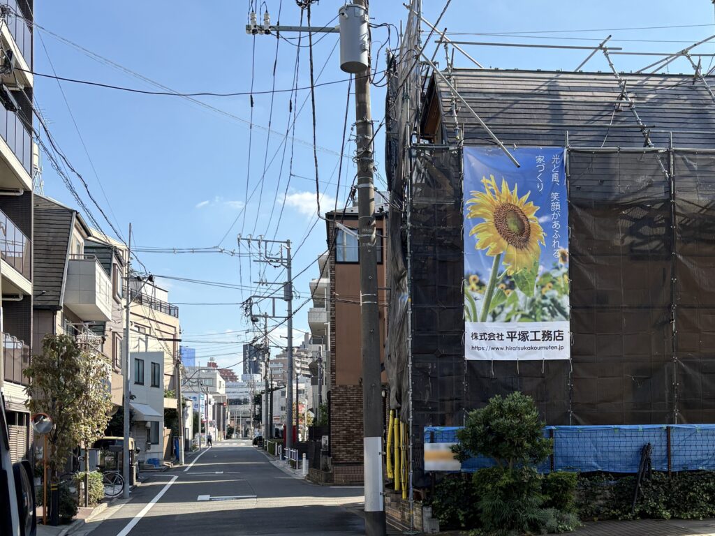 (株)平塚工務店様養生幕事例写真
