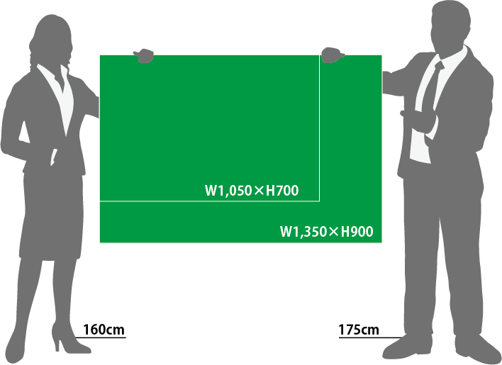 社旗・安全気・実物大の図
